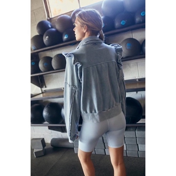 Free People Movement So Cool Ruffle Zip Up Jacket - Picture 2 of 9